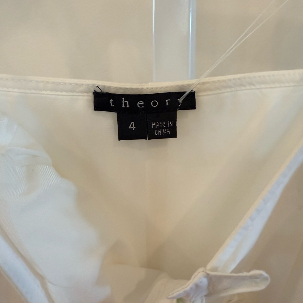 Nwot Theory Ruffle Button Front Midi Dress - image 4